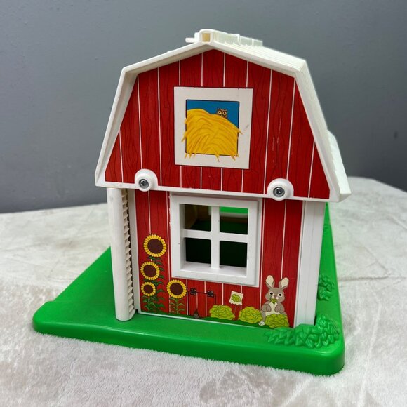 Vintage Fisher Price Little People Farm Barn Moo Door 1999 Chunky - Picture 7 of 9